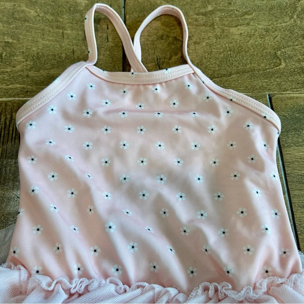 Gymboree Infant Girls First Play Date Tutu One Piece Swimsuit Pink Size 6-12 M